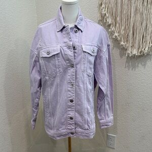 Zara Light Purple Denim Jacket